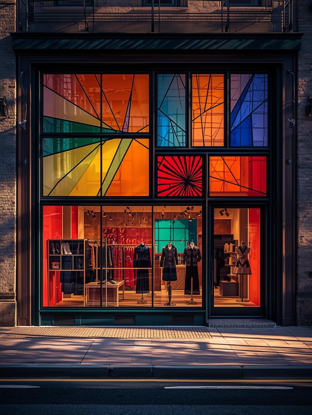 Colored Shop Fronts Glass