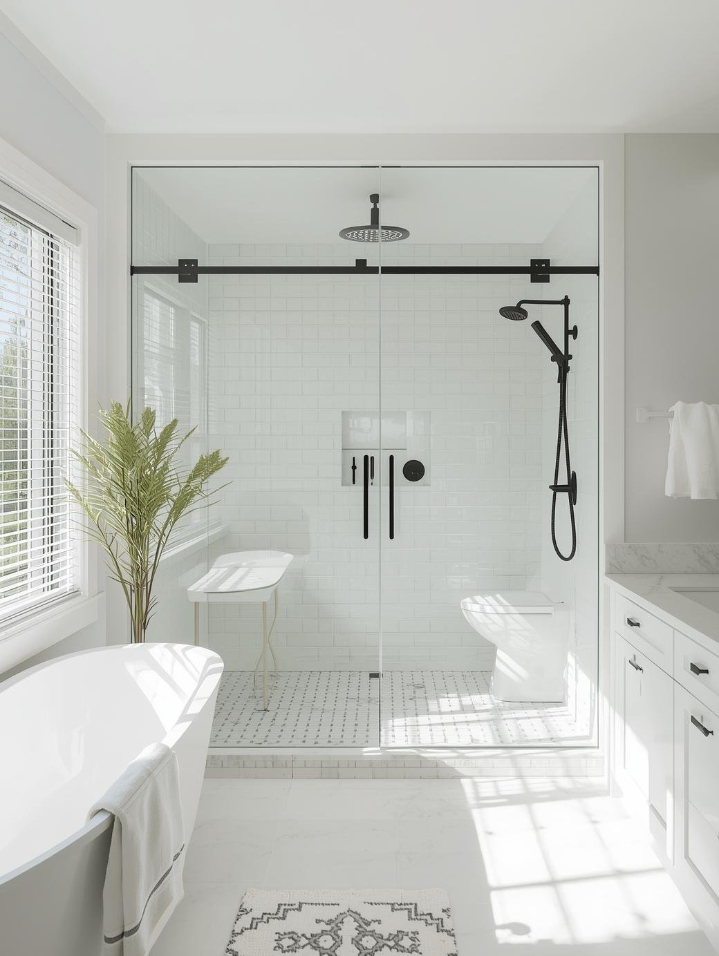 Clear Glass Sliding Shower Doors