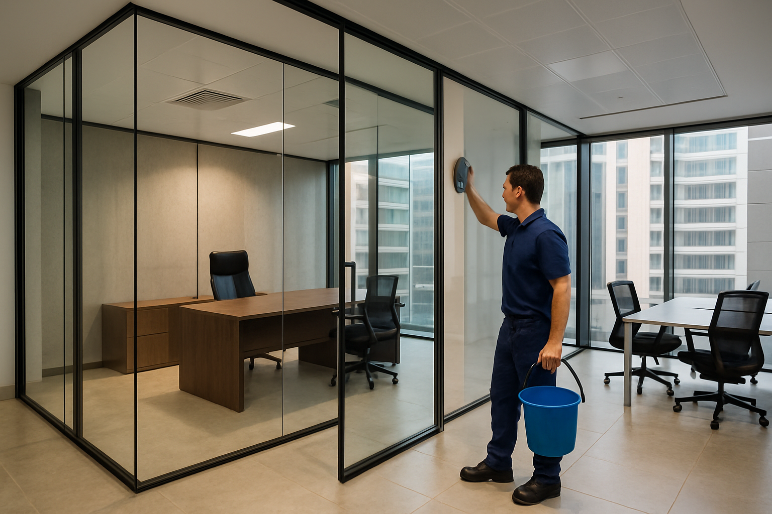 Essential Maintenance Tips for Office Glass Partitions to Ensure Longevity — completed installation