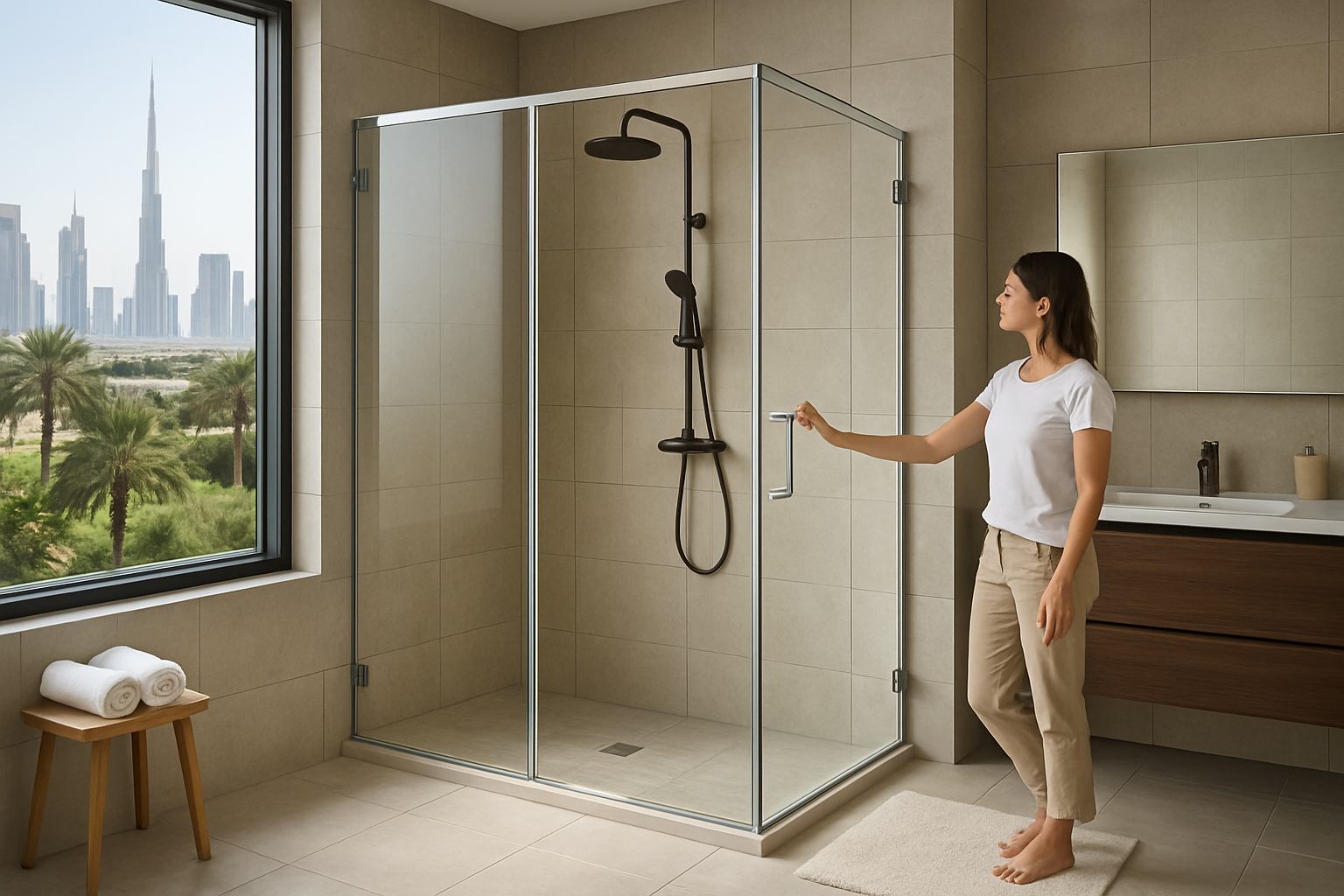 Expert Advice: How to Select the Ideal Glass for Shower Enclosures in Dubai — completed installation