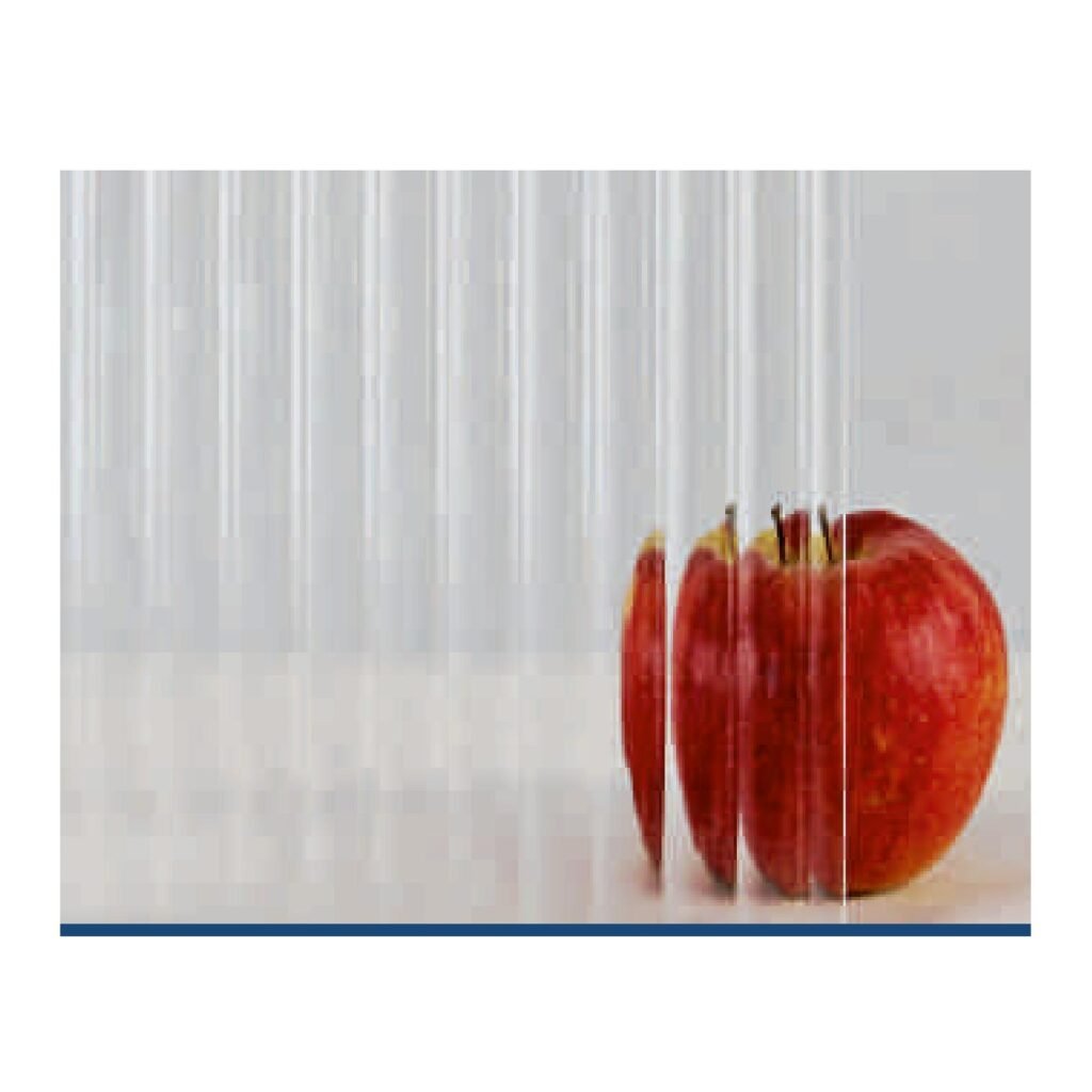 Clear Reeded Glass with Royal Mirage Design
