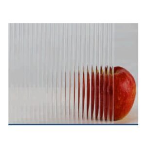 Ultra Clear Reeded Glass with Royal Mirage Design glass product - Crystal Vista Dubai
