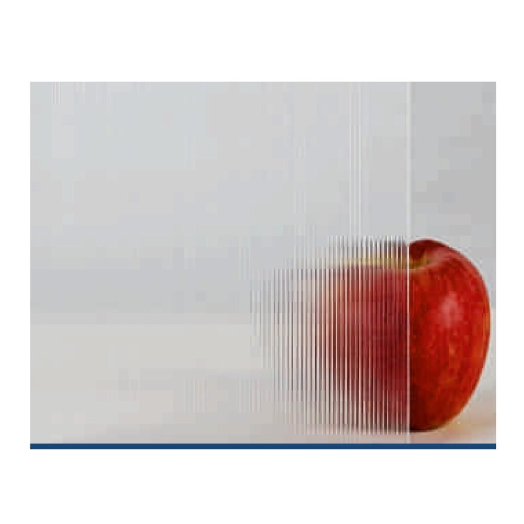Ultra Clear Reeded Glass with Royal Sunray Design (Rainbow)