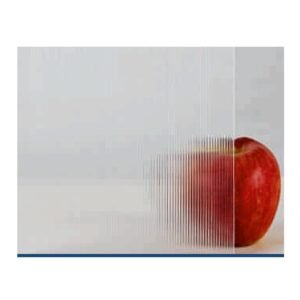 Ultra Clear Reeded Glass with Royal Sunray Design (Rainbow) glass product - Crystal Vista Dubai