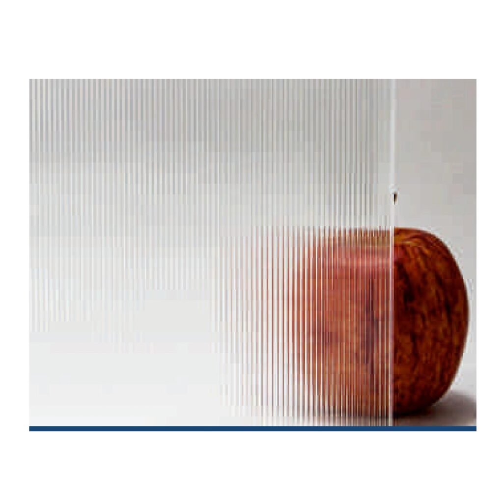 Ultra Clear Reeded Glass with Royal Crystal Strips / Thin Design (Small Wick)