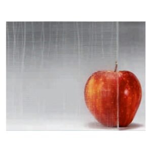 Acid Etched Extra Clear Glass, Staggered Lines glass product - Crystal Vista Dubai